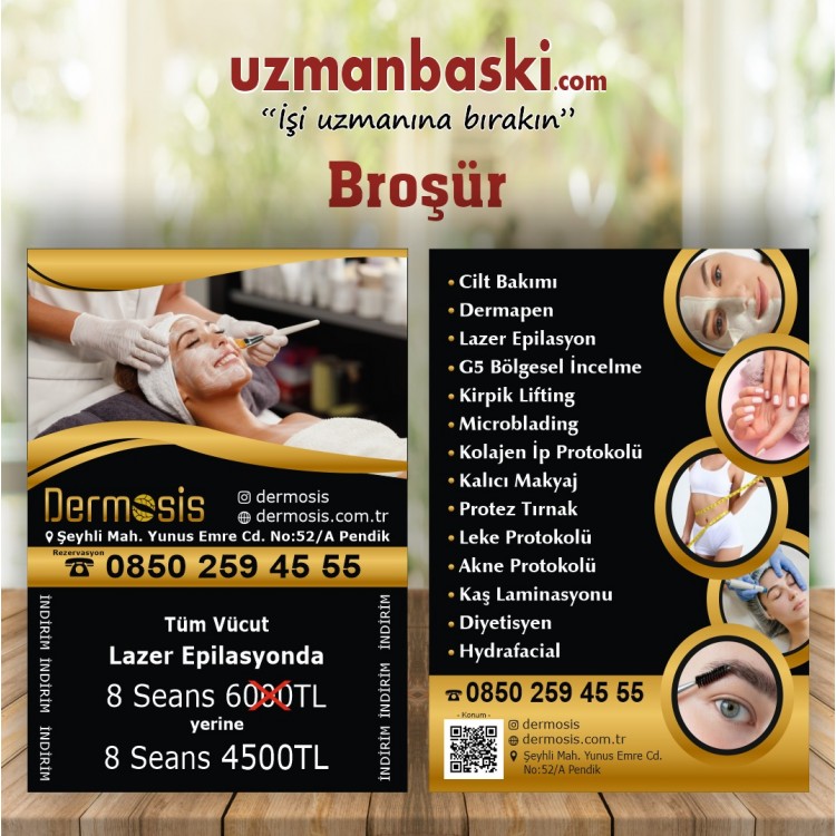 Güzellik Merkezi Broşür Örneği Güzellik Merkezi Broşür Örneği