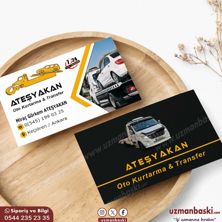 Oto kurtarma kartvizit tasarımı 