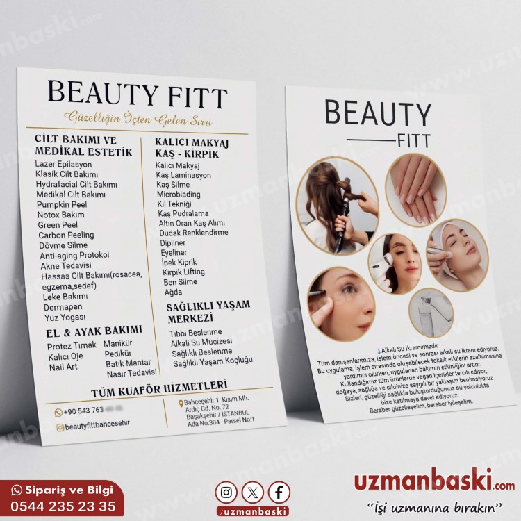 Kuaför ve Güzellik Merkezi Broşürü Kuaför ve Güzellik Merkezi Broşürü