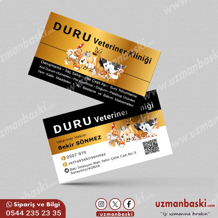 Veteriner Hekim Kartviziti - Özel Tasarım ve Kaliteli Baskı