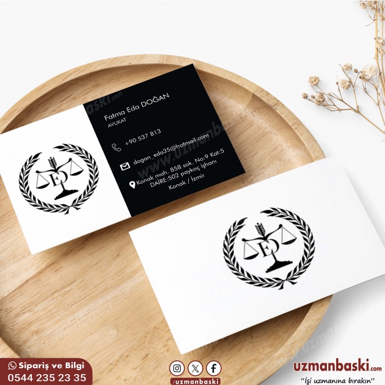 Avukat ve Hukuk Bürosu Kartvizit Tasarımı Avukat ve hukuk bürosu kartvizit tasarımı örneği