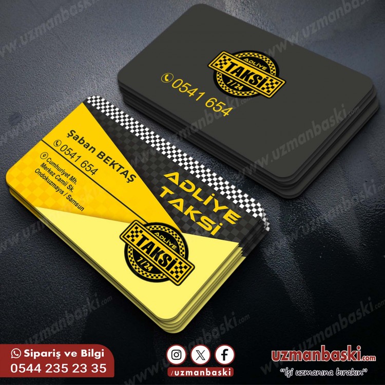 Adliye Taksi Karvizit Tasarım Örneği