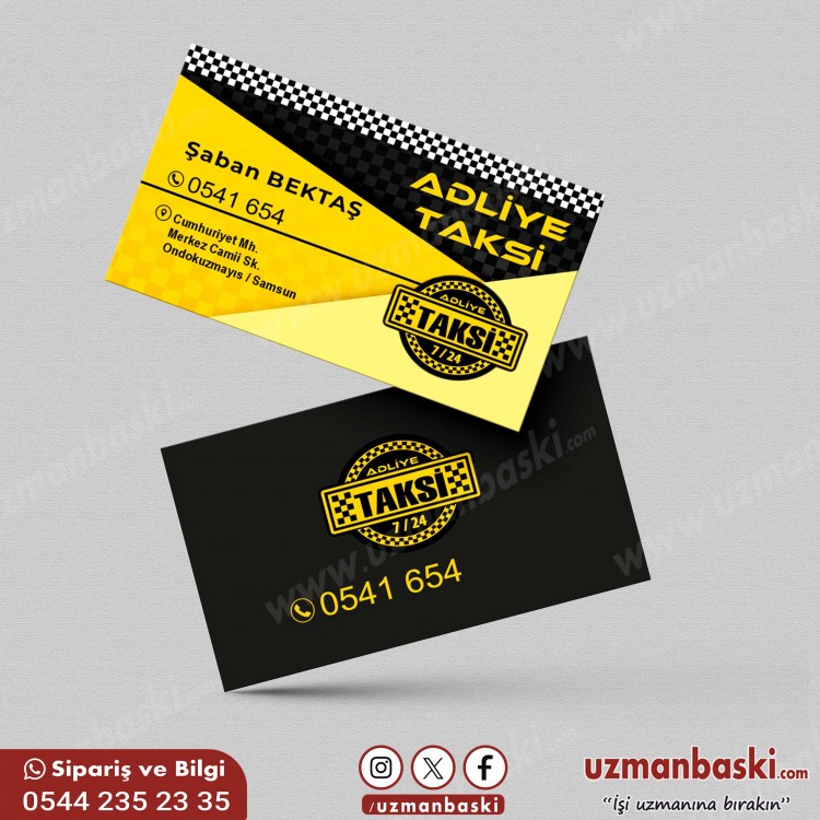 Adliye Taksi Karvizit Tasarım Örneği