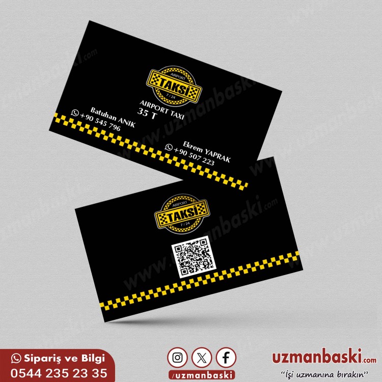 Airport Transfer Hizmet Taksi Kartvizit Örneği