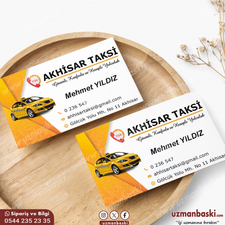 Taksi kartvizit tasarımı örneği