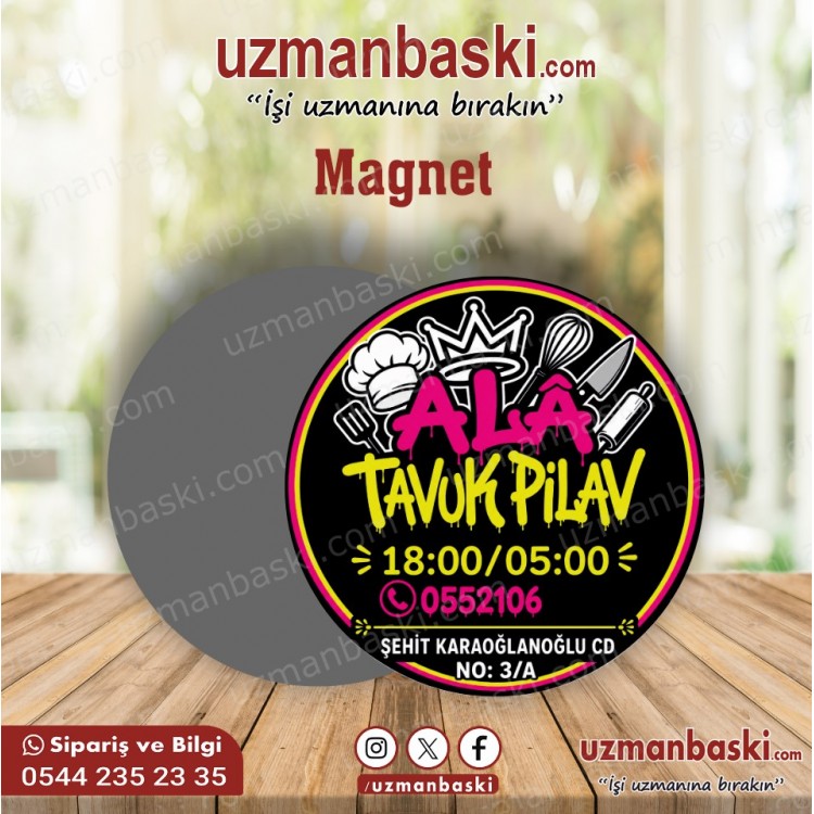 Tavuk Pilavcı Magnet Örneği Tavuk Pilavcı Magnet Örneği