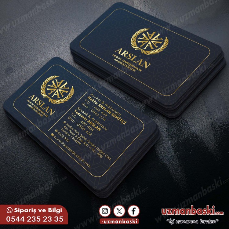 Şık Kurumsal Avukat Kartvizit Tasarımı