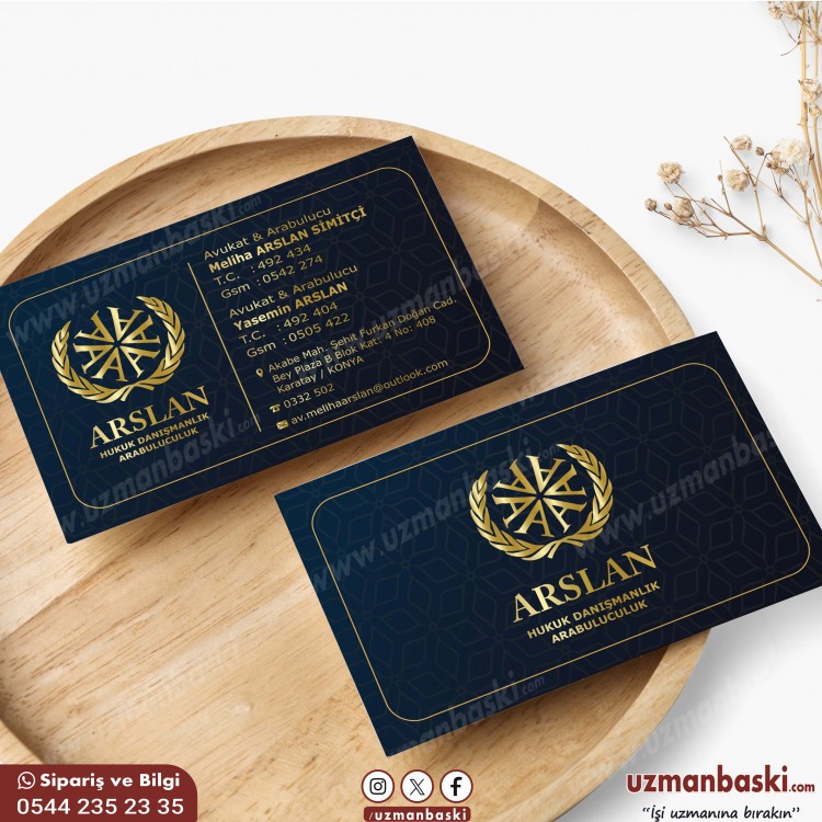 Avukat ve hukuk bürosu kartvizit tasarımı örneği