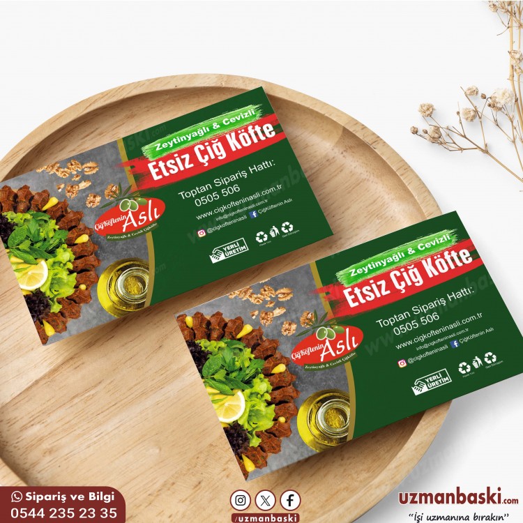Çiğköfte Toptan Satış Kartvizit Tasarımı Çiğköfte Toptan Satış Kartvizit Tasarımı