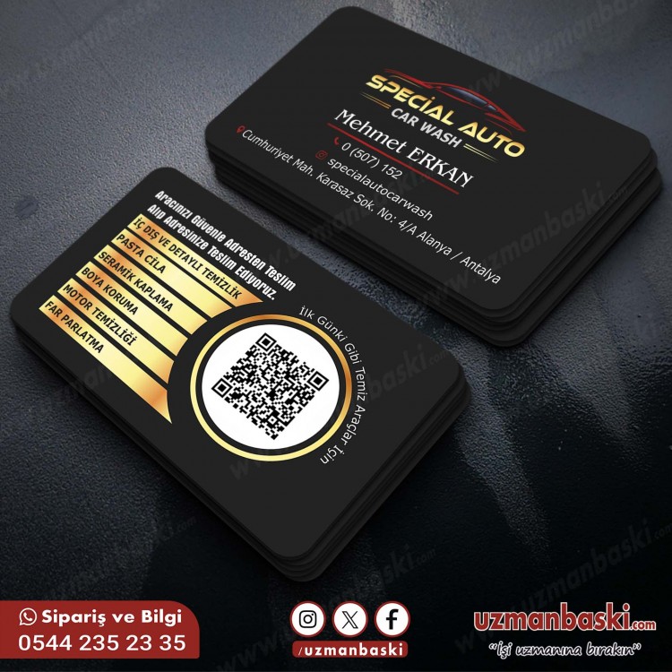 Araç Yıkama ve Detaylı Bakım Yıkama Kartvizit Örneği Araç Yıkama ve Detaylı Bakım Yıkama Kartvizit Örneği