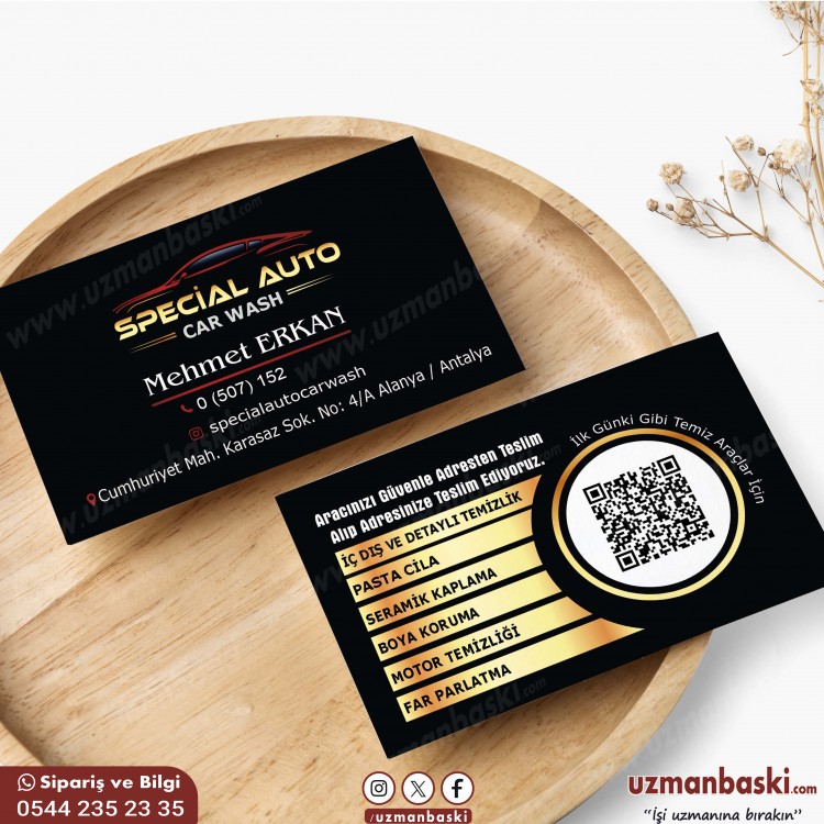 Araç Yıkama ve Detaylı Bakım Yıkama Kartvizit Örneği Araç Yıkama ve Detaylı Bakım Yıkama Kartvizit Örneği