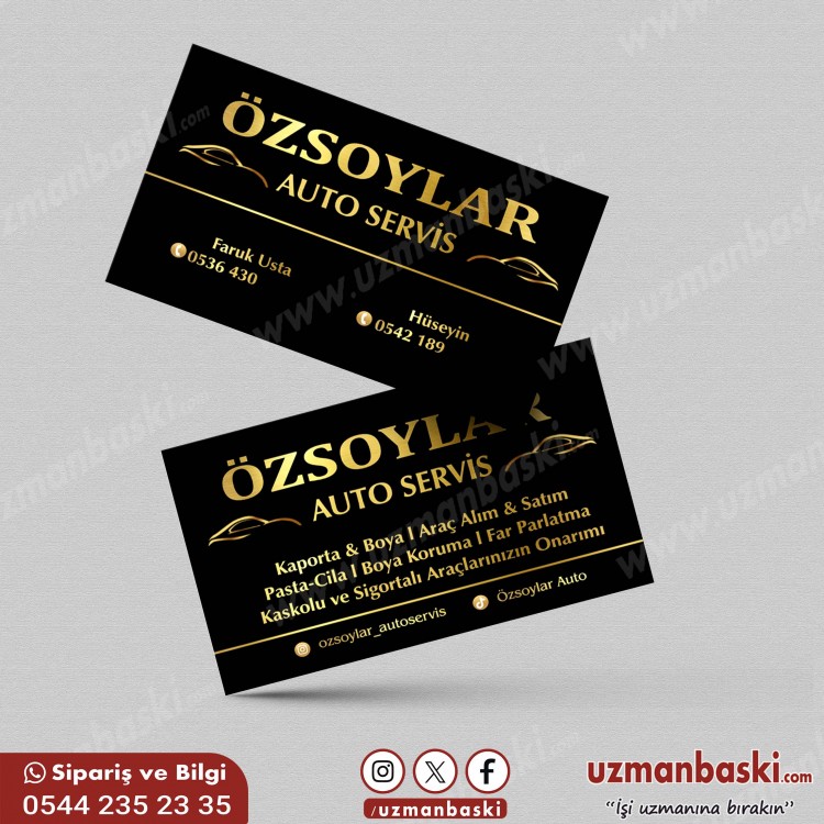 Oto Servis Kartvizit Tasarım Örneği Oto Servis Kartvizit Tasarım Örneği