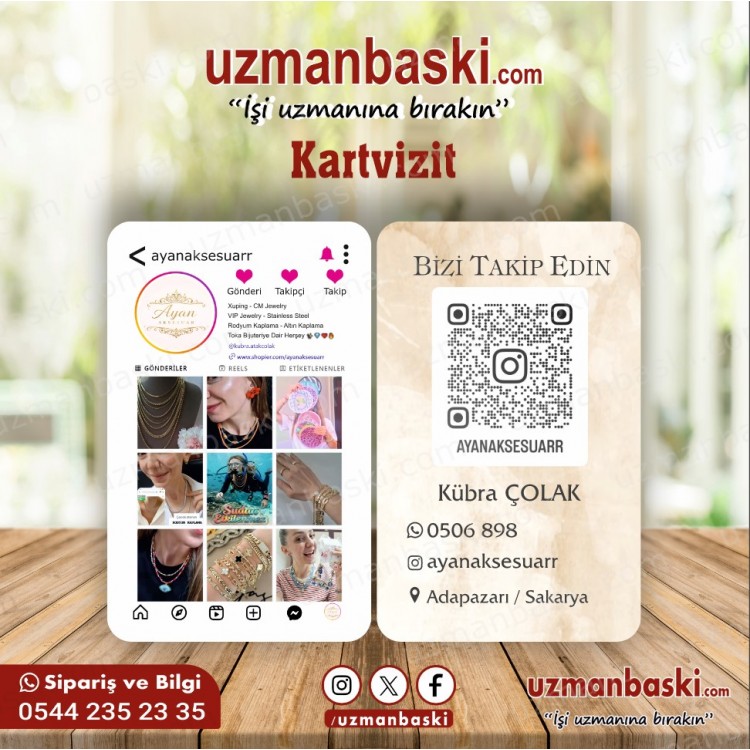 Takı Aksesuar Instagram Kartı Örneği Takı Aksesuar Instagram Kartı Örneği