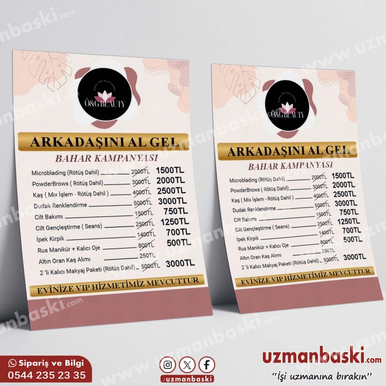 Güzellik Merkezi Şık Broşür Tasarımı Güzellik Merkezi Şık Broşür Tasarımı