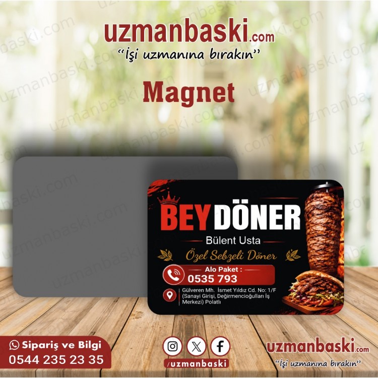 Dönerci Magnet Tasarım Örneği