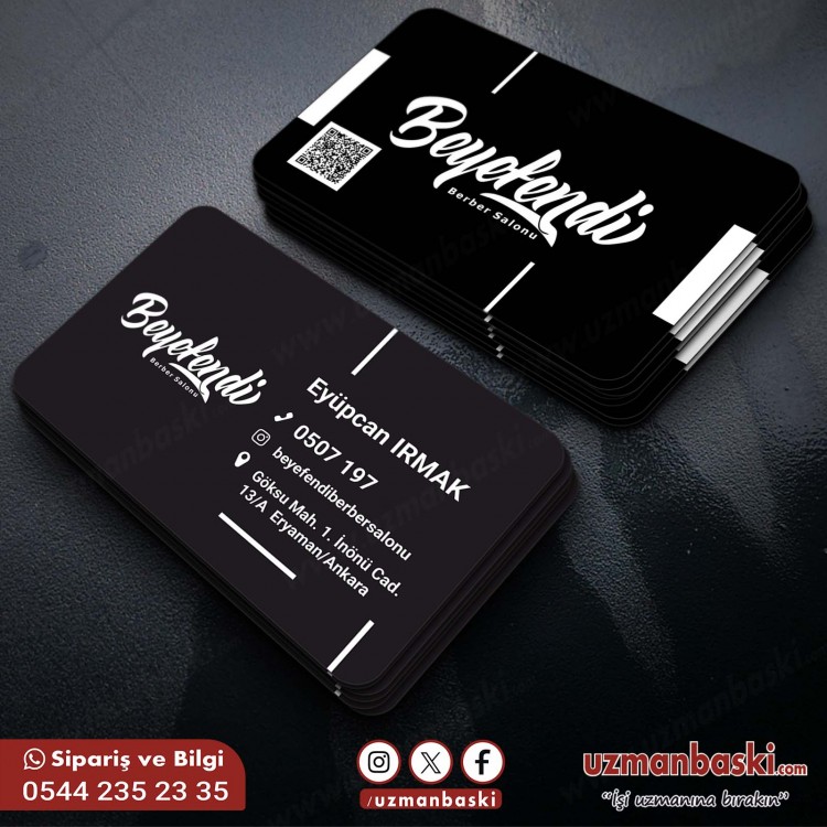 Erkek Berber - Kuaför Kartvizit Tasarım Örneği Erkek Berber - Kuaför Kartvizit Tasarım Örneği