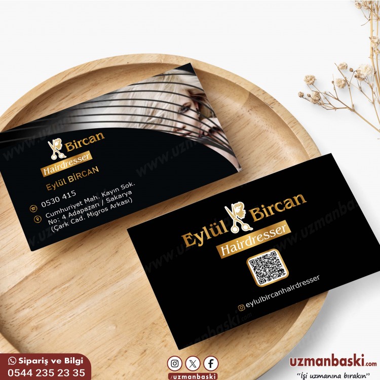 Güzellik Merkezi ve Kuaför Kartvizit Tasarımı Güzellik merkezi ve kuaför kartvizit tasarımı örneği