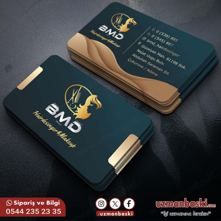 Kuaför ve Makyaj Uzmanı Kartvizit Örneği Kuaför ve Makyaj Uzmanı Kartvizit Örneği