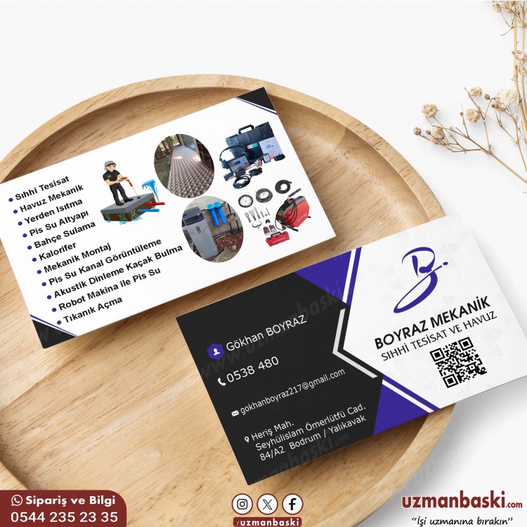 Sıhhi Tesisat ve Havuz Kartvizit Tasarımı Sıhhi tesisat ve havuz kartvizit tasarımı örneği