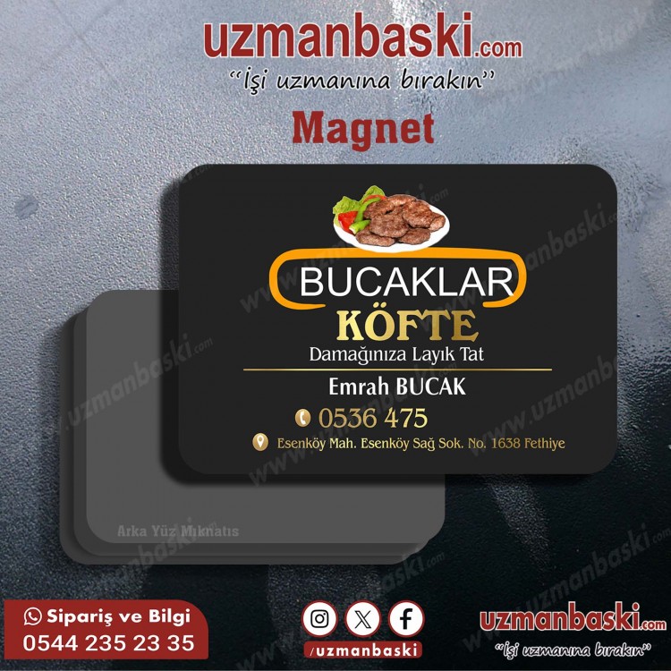 Köfteci Magnet Tasarım Örneği Köfteci Magnet Tasarım Örneği