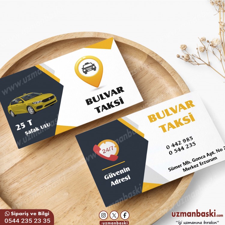  Taksi Durağı Kartvizit Tasarım Örneği