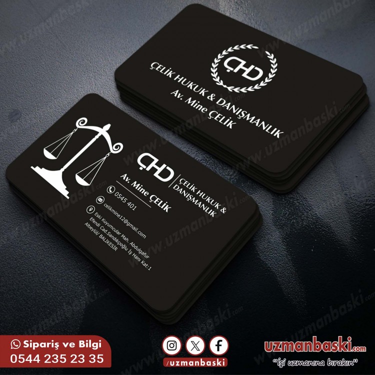 Avukat ve Hukuk Bürosu Kartvizit Örneği Avukat ve Hukuk Bürosu Kartvizit Örneği