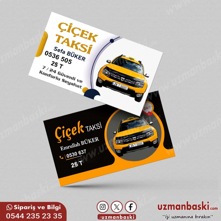 Taksi Kartvizit Tasarımı Taksi kartvizit tasarımı örneği