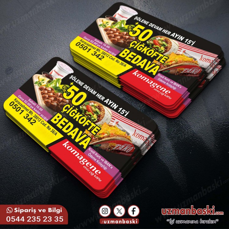 Çiğköfte Kampanya Kartvizit Tasarımı Çiğköfte Kampanya Kartvizit Tasarımı