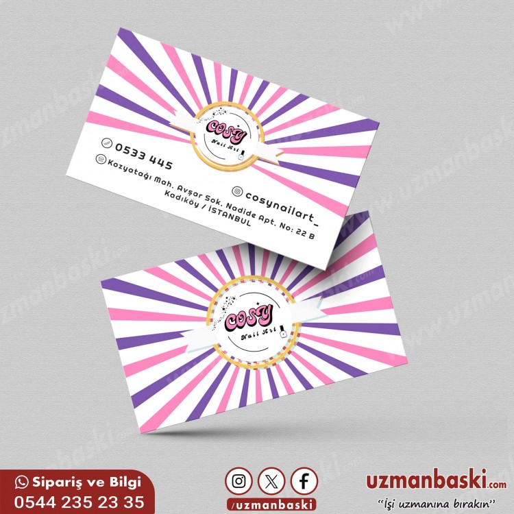 Nail Art Kartvizit Tasarımı Nail art kartvizit tasarımı örneği