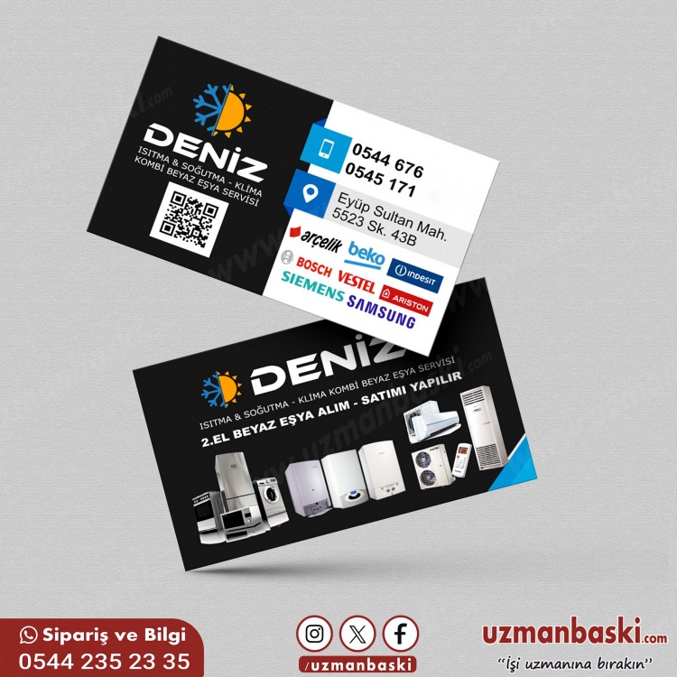 Kombi ve Beyaz Eşya Servis Kartvizit Tasarımı Kombi ve Beyaz Eşya Servis Kartvizit Tasarımı