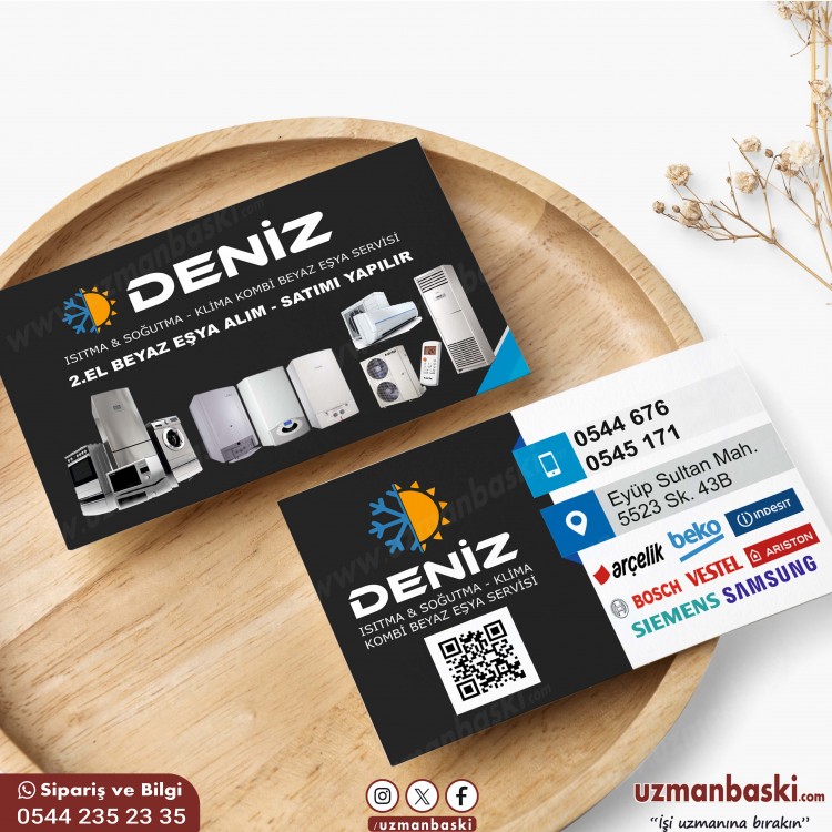 Kombi ve beyaz eşya servis kartviziti tasarımı