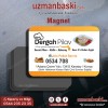 Pilav köfte kokoreç magnet tasarımı - özel baskılı reklam magneti