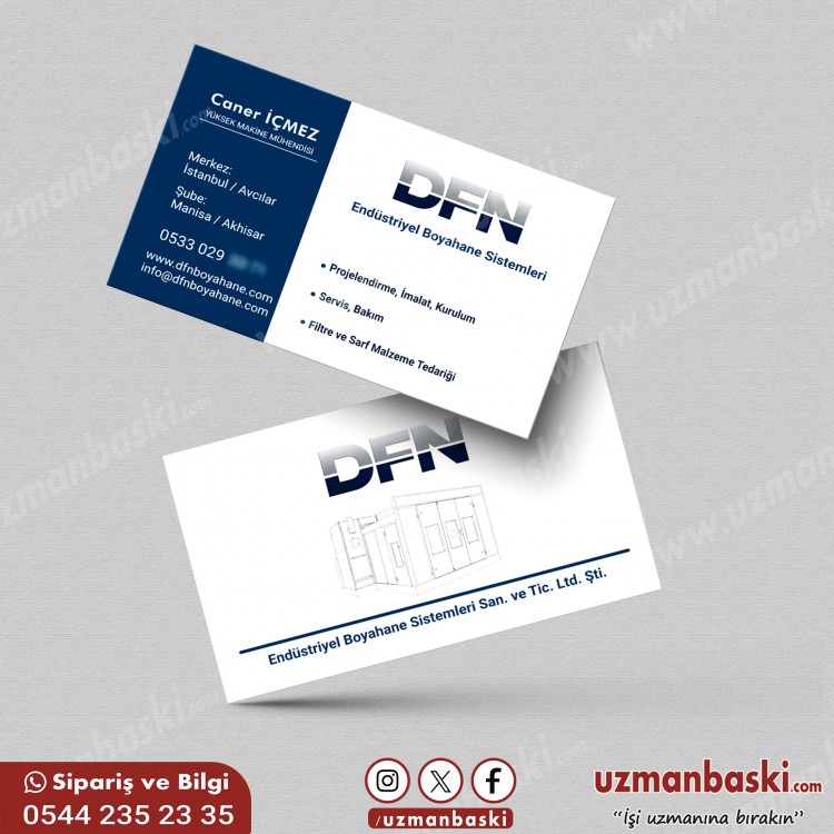 Makine Mühendisi Kartvizit Tasarım Örneği