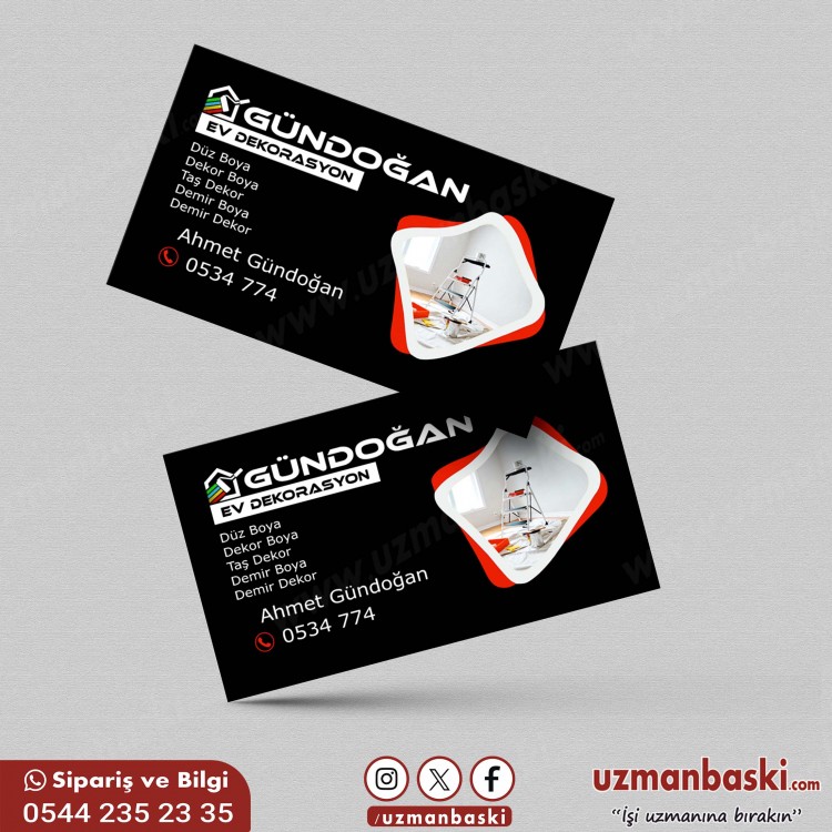 Boya ve Ev Dekorasyon Kartvizit Tasarımı Boya ve Ev Dekorasyon Kartvizit Tasarımı