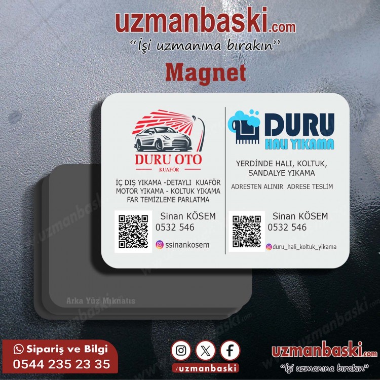 Halı Koltuk Yıkama Magnet Örneği Halı Koltuk Yıkama Magnet Örneği