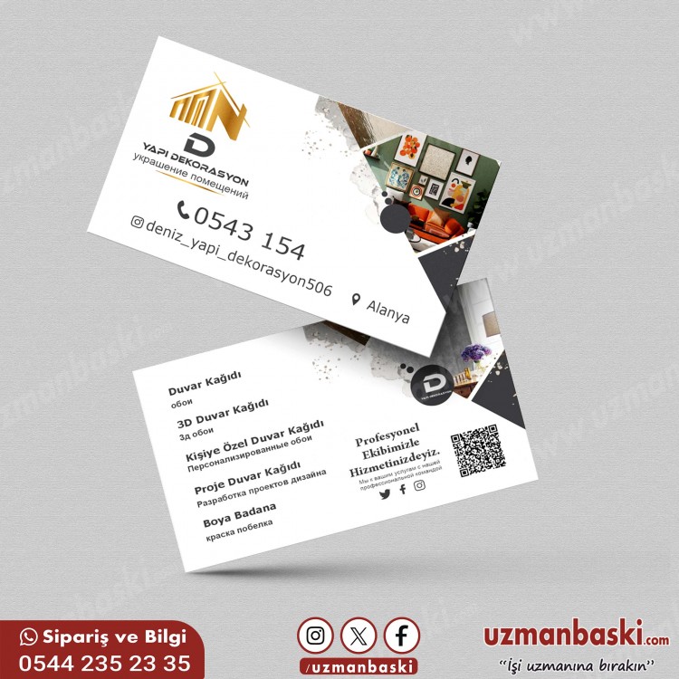Yapı Dekorasyon Kartvizit Tasarımı Örneği Yapı Dekorasyon Kartvizit Tasarımı Örneği