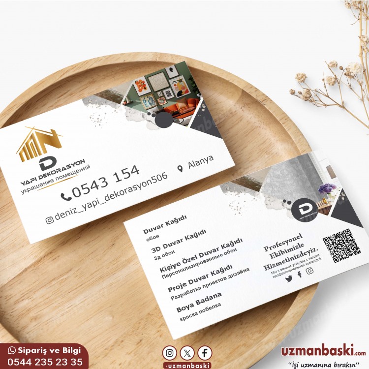 Yapı Dekorasyon Kartvizit Tasarımı Örneği