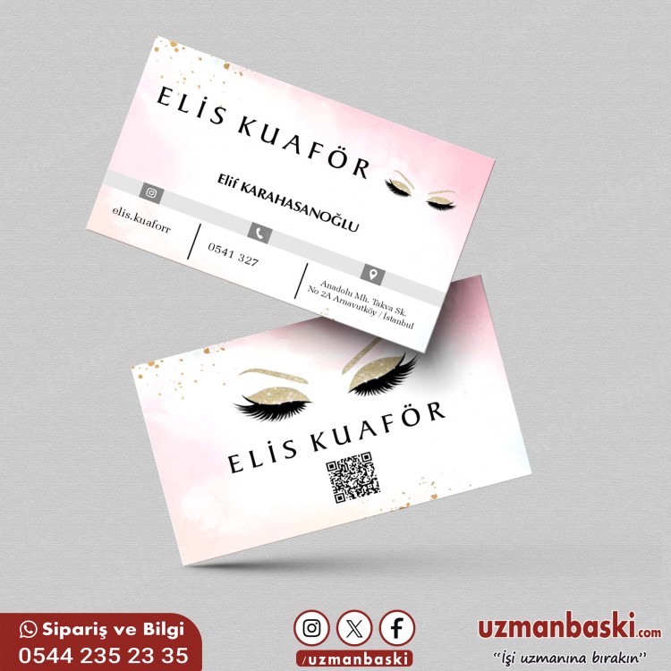 Profesyonel Güzellik Hizmetleri ve Kuaför Kartvizit Tasarım Örneği  Profesyonel Güzellik Hizmetleri ve Kuaför Kartvizit Tasarım Örneği