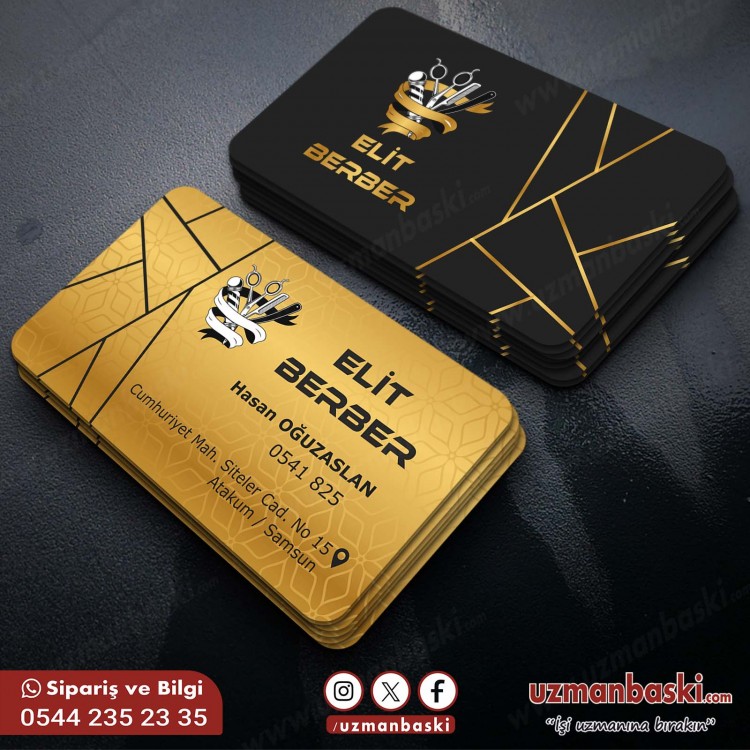 Berber Salonu Kartvizit Tasarım Örneği Berber Salonu Kartvizit Tasarım Örneği