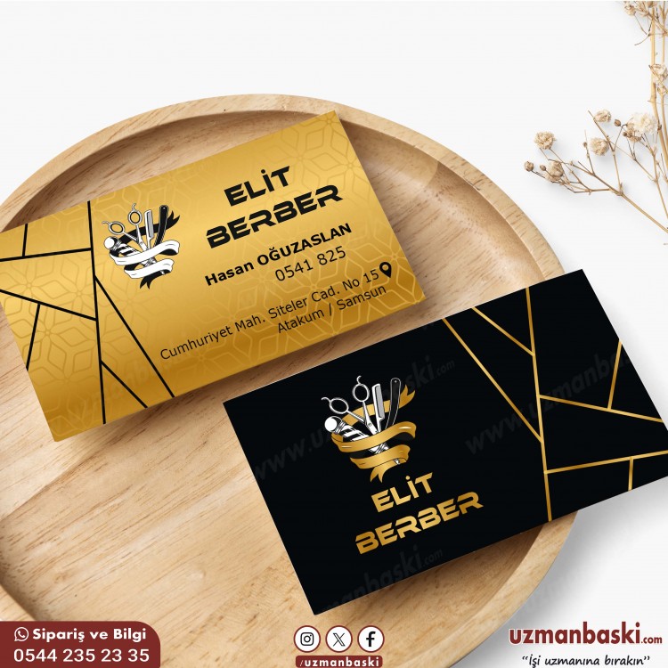 Berber Salonu Kartvizit Tasarım Örneği Berber Salonu Kartvizit Tasarım Örneği