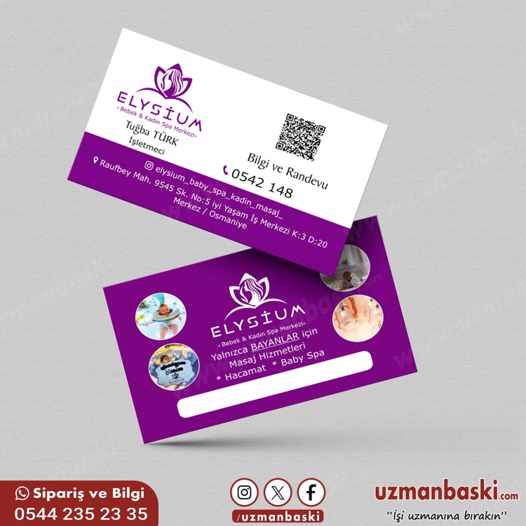 Bebek & Kadın Spa Kartvizit Tasarımı Bebek & Kadın Spa Kartvizit Tasarımı