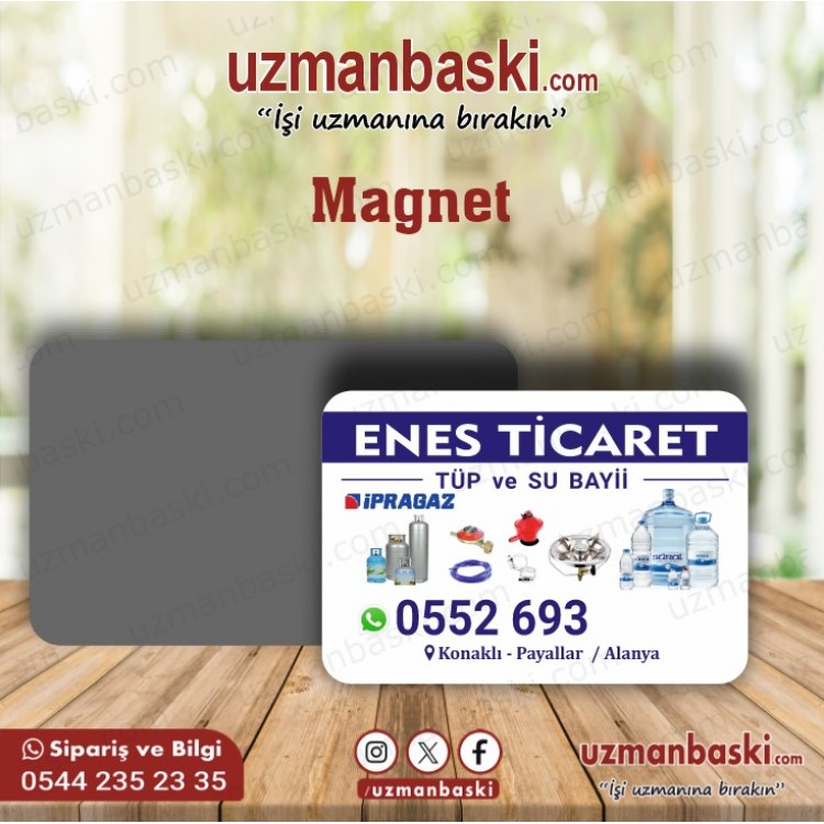 Su ve Tüp Bayii Magnet Tasarımı