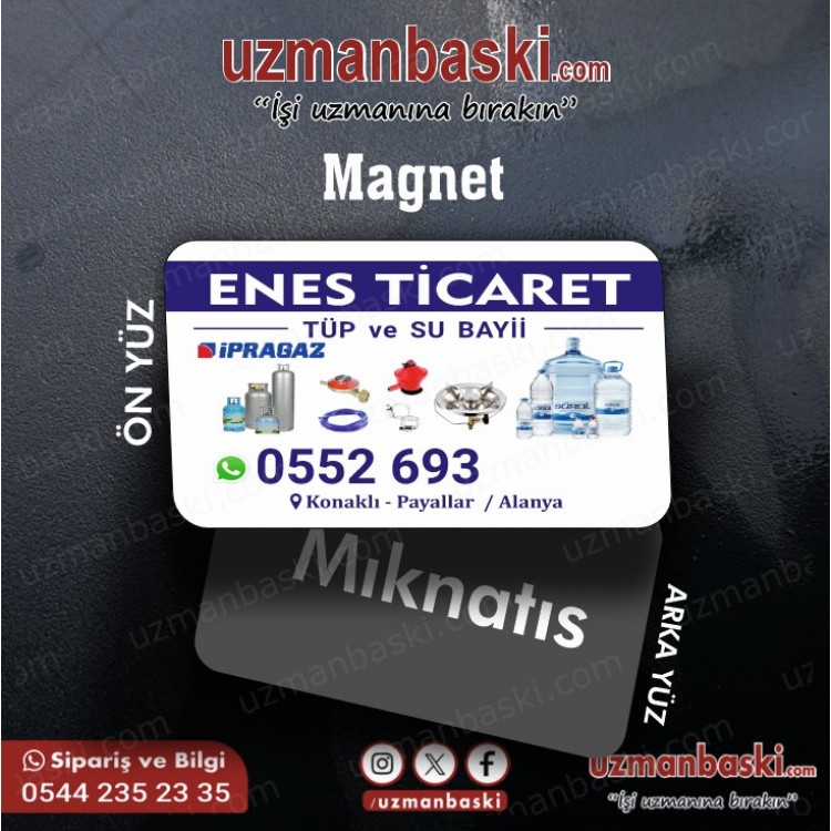Su ve Tüp Bayii Magnet Tasarımı