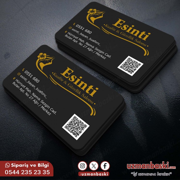 Kuaför ve Güzellik Uzmanı Kartvizit Örneği Kuaför ve Güzellik Uzmanı Kartvizit Örneği