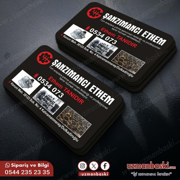 Şanzımancı Kartvizit Tasarımı Şanzımancı Kartvizit Tasarımı