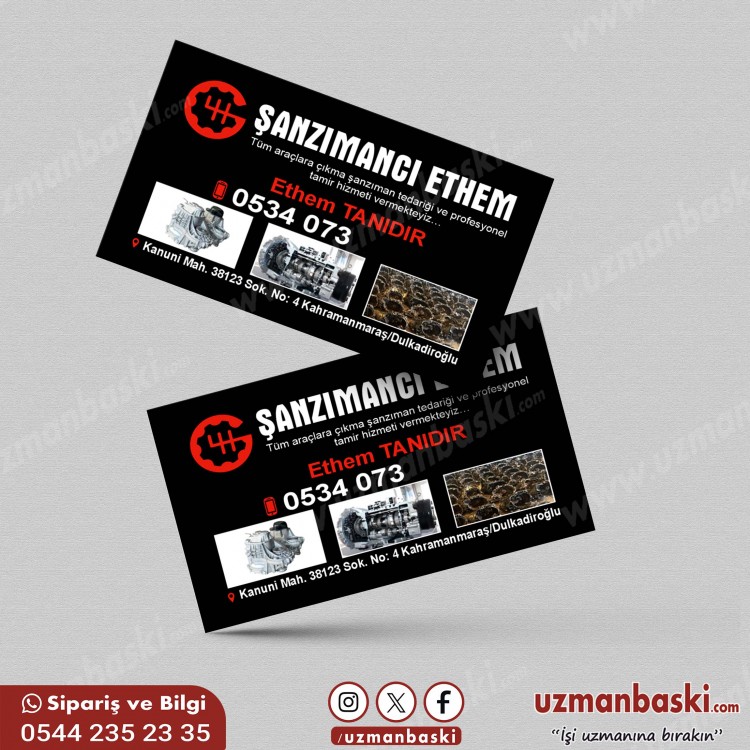 Şanzımancı Kartvizit Tasarımı Şanzımancı Kartvizit Tasarımı