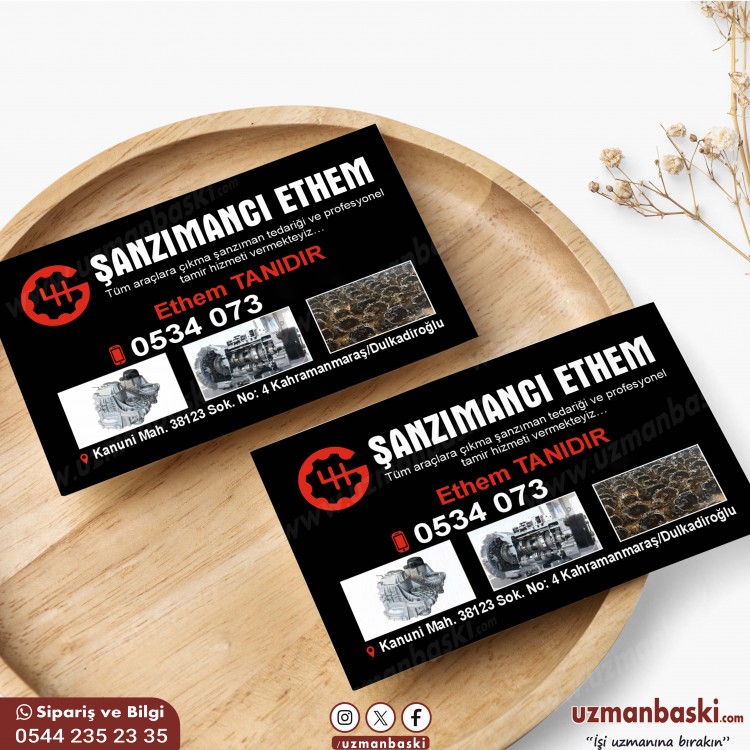 Şanzımancı Kartvizit Tasarımı Şanzımancı Kartvizit Tasarımı