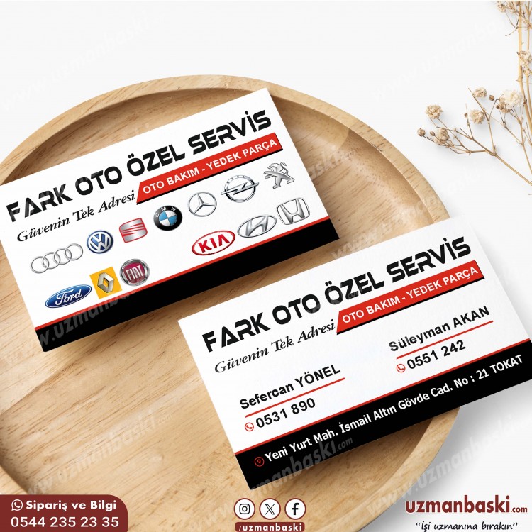 Oto Servis Kartvizit Tasarımı Oto Servis Kartvizit Tasarımı