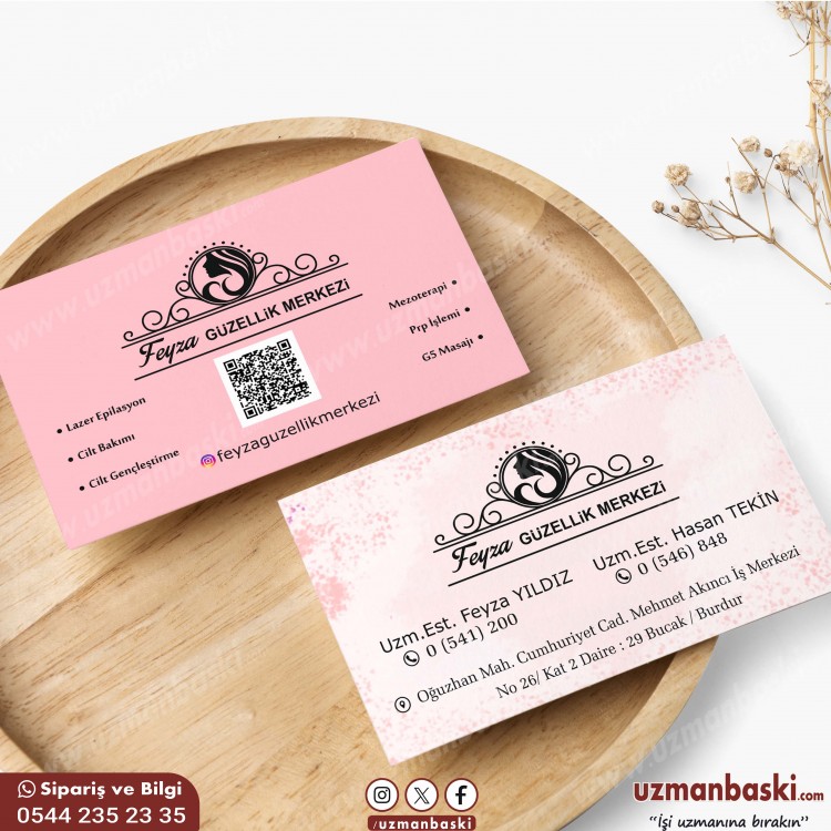 Güzellik Merkezi Hizmetleri Kartvizit Örneği Güzellik Merkezi Hizmetleri Kartvizit Örneği
