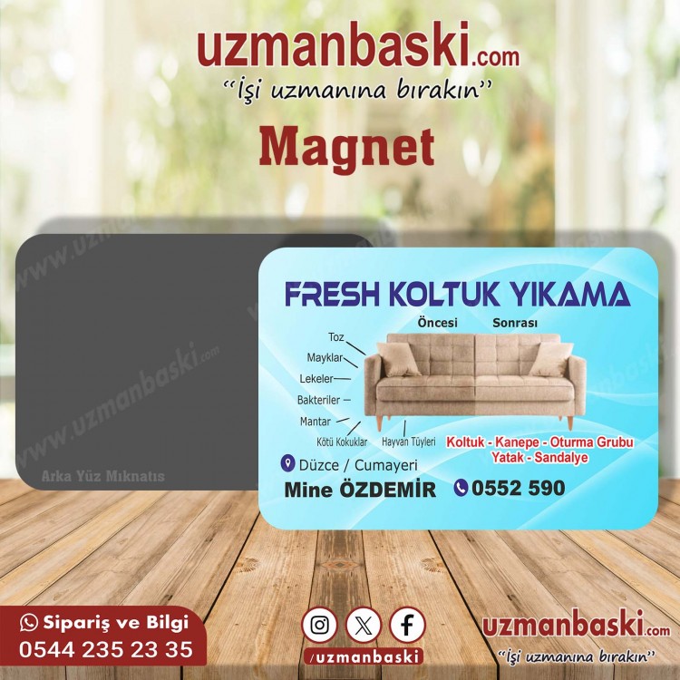 Koltuk Yıkamacı Magnet Tasarım Örneği Koltuk Yıkamacı Magnet Tasarım Örneği